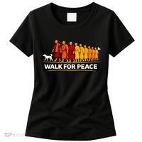 Walk For Peace Walking Monks Minimalist  Women's T-Shirt thumb 0
