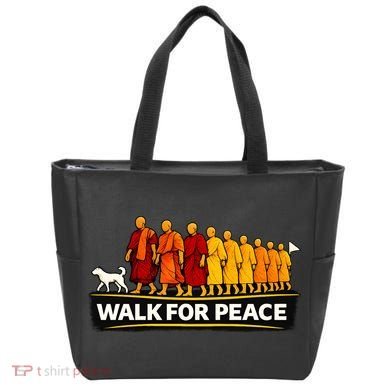 Walk For Peace Walking Monks Minimalist  Tote Bag