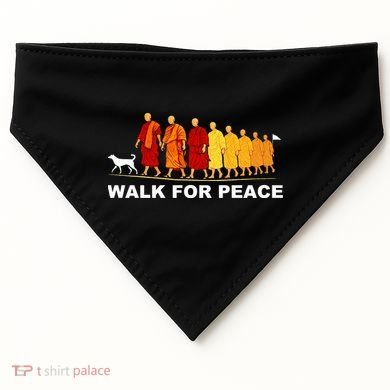 Walk For Peace Monks Tribute USA-Made Doggie Bandana
