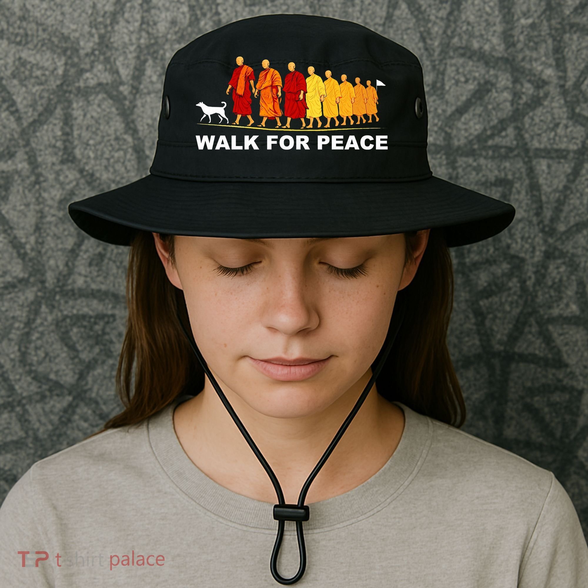 Walk For Peace Monks Tribute Bucket Hat