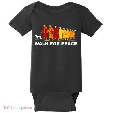 Walk For Peace Monks Tribute Baby Bodysuit