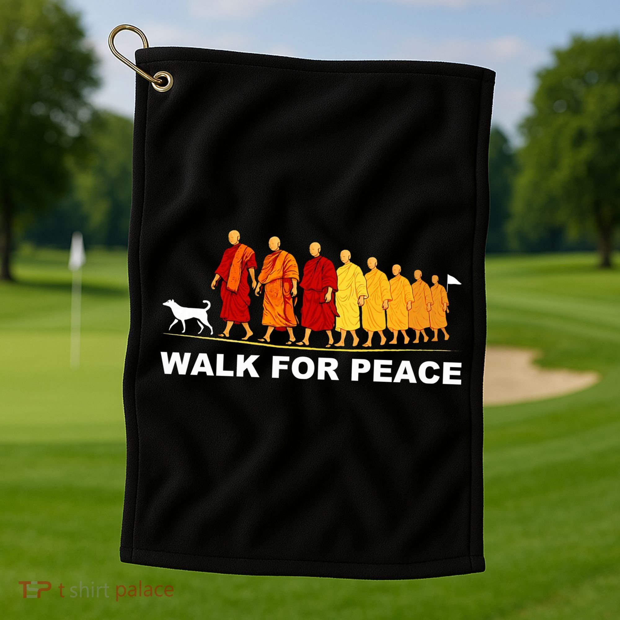 Walk For Peace Monks Tribute Golf Towel