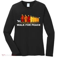 Walk For Peace Monks Tribute Women's Long Sleeve Shirt thumb 0
