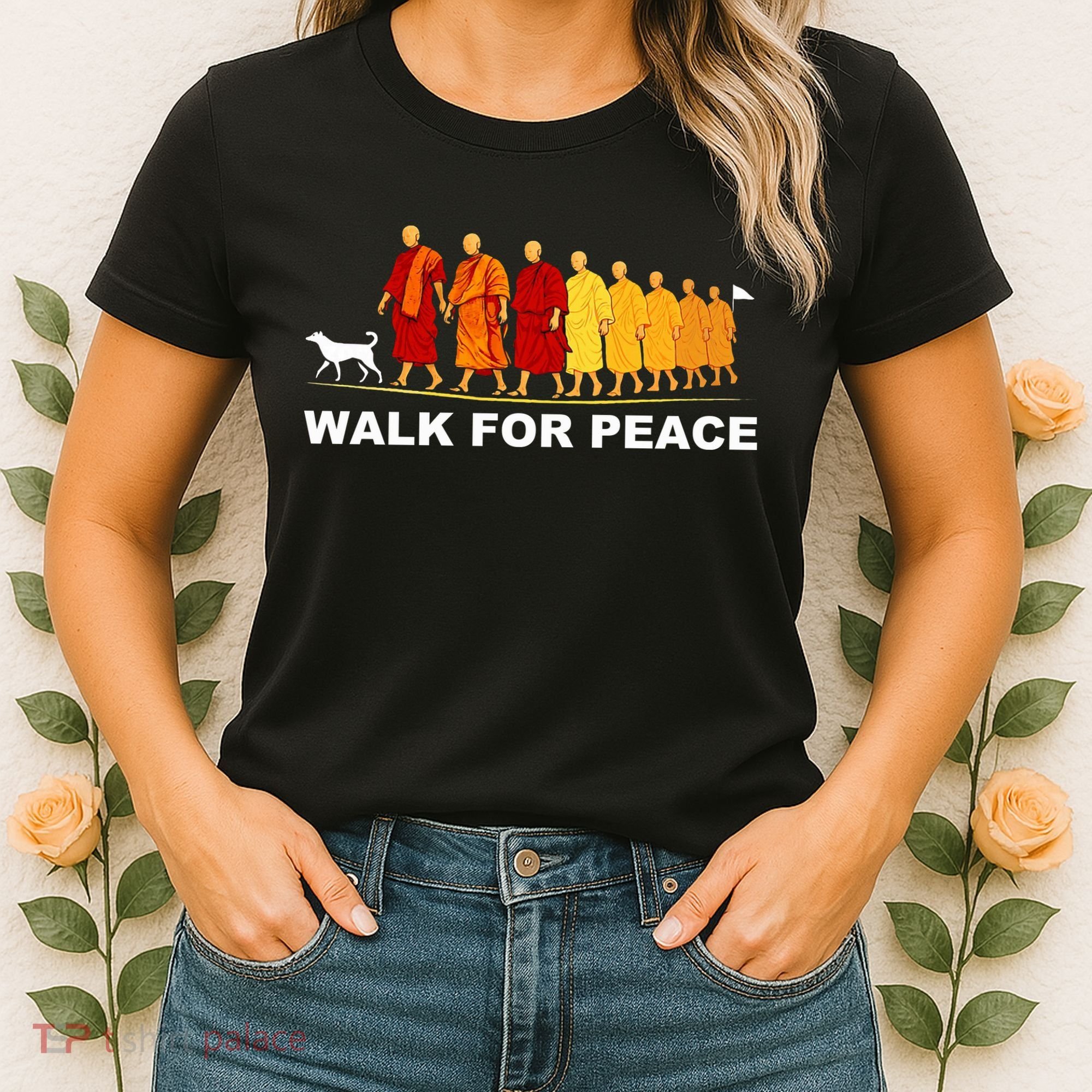 Walk For Peace Monks Tribute Women's T-Shirt