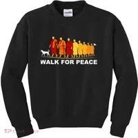 Walk For Peace Monks Tribute Kids Sweatshirt thumb 0