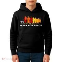 Walk For Peace Monks Tribute Kids Hoodie thumb 4
