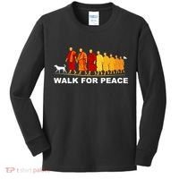 Walk For Peace Monks Tribute Kids Long Sleeve Shirt thumb 0