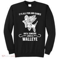 Walleye Fishing Pine Forest Treeline Fisherman Gift Sweatshirt thumb 0