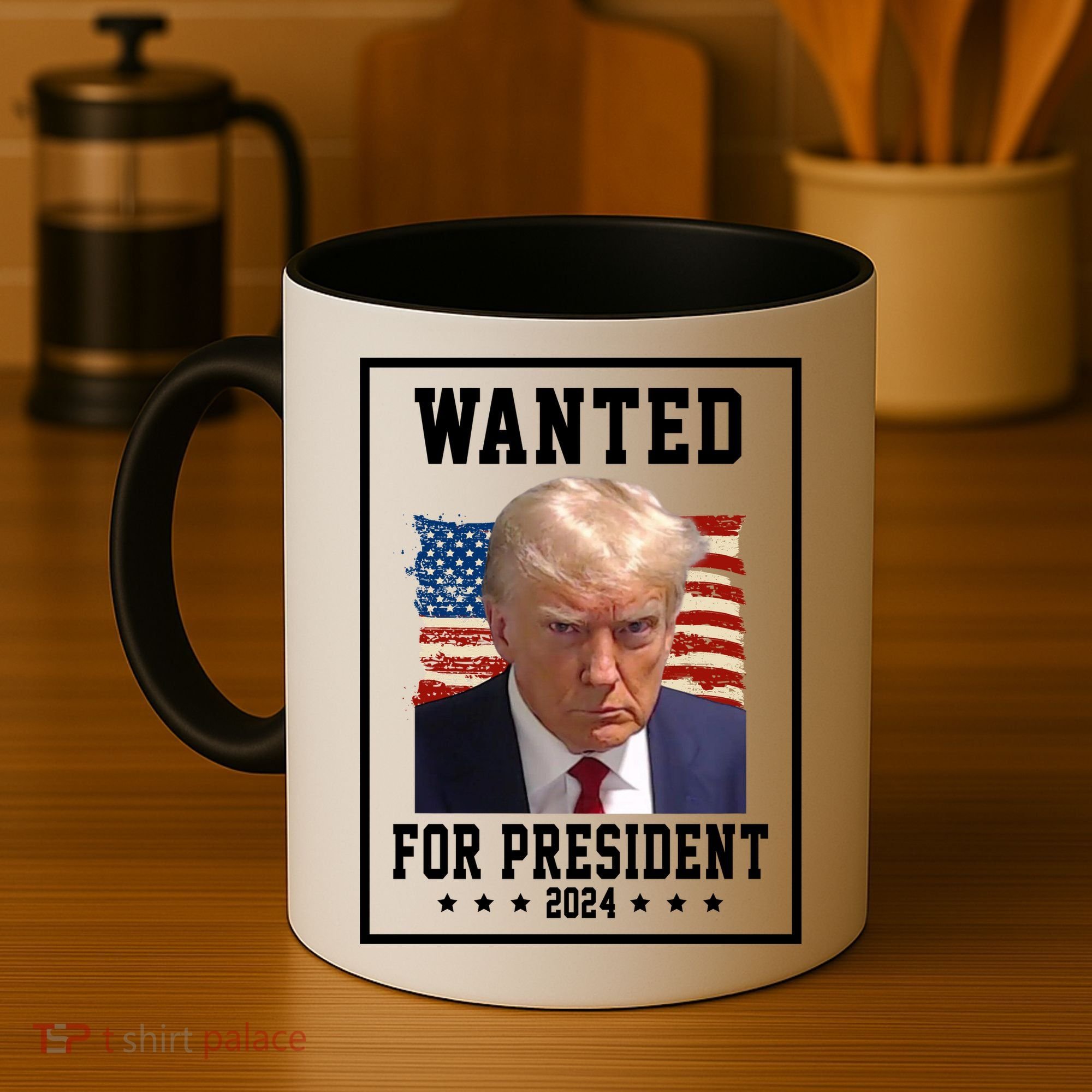 Wanted For President 2024 USA Donald Trump Coffee Mug