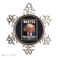 Wanted For President 2024 USA Donald Trump Ornament thumb 0