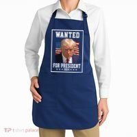 Wanted For President 2024 USA Donald Trump Apron thumb 2