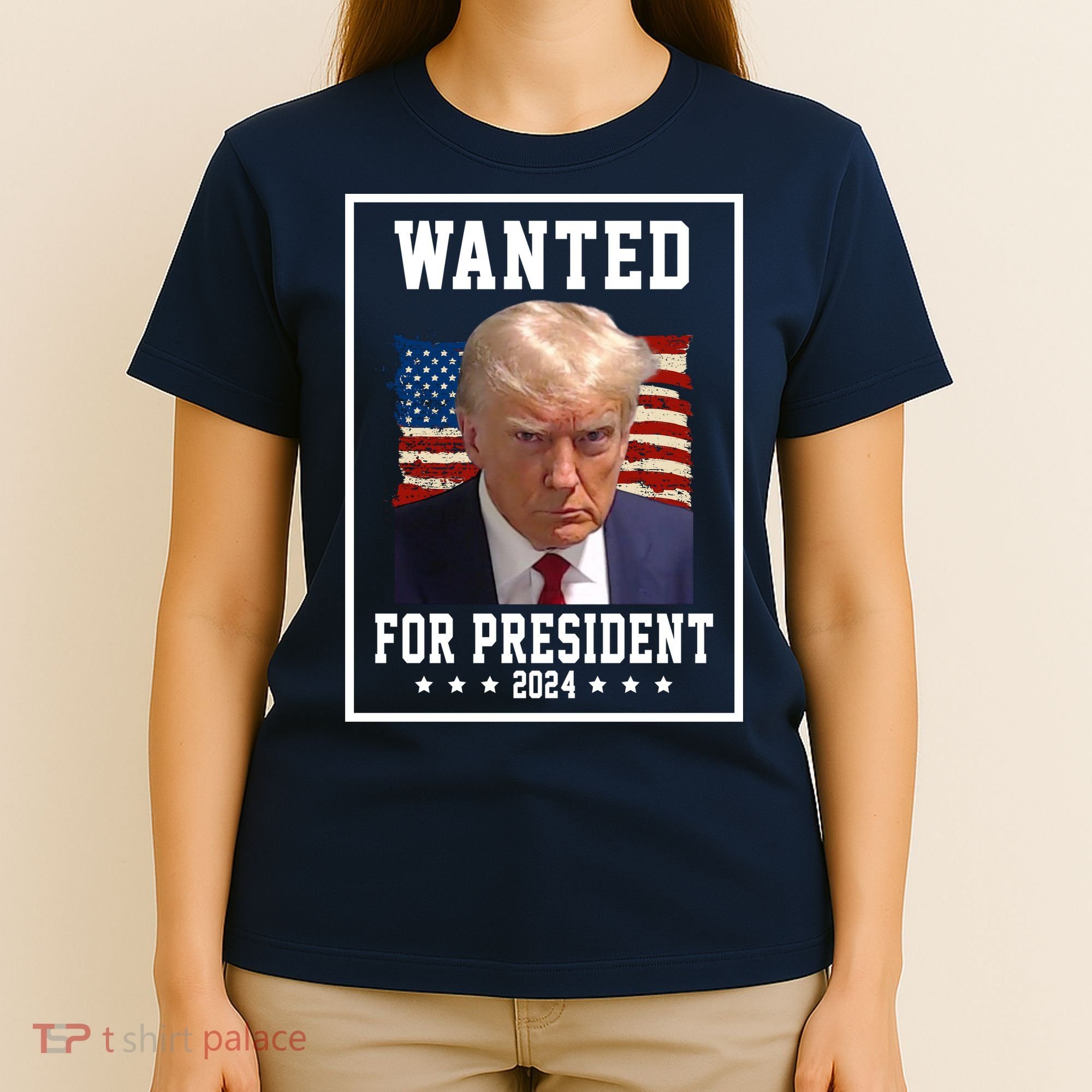 Wanted For President 2024 USA Donald Trump T-Shirt