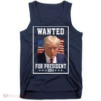 Wanted For President 2024 USA Donald Trump Tank Top thumb 0