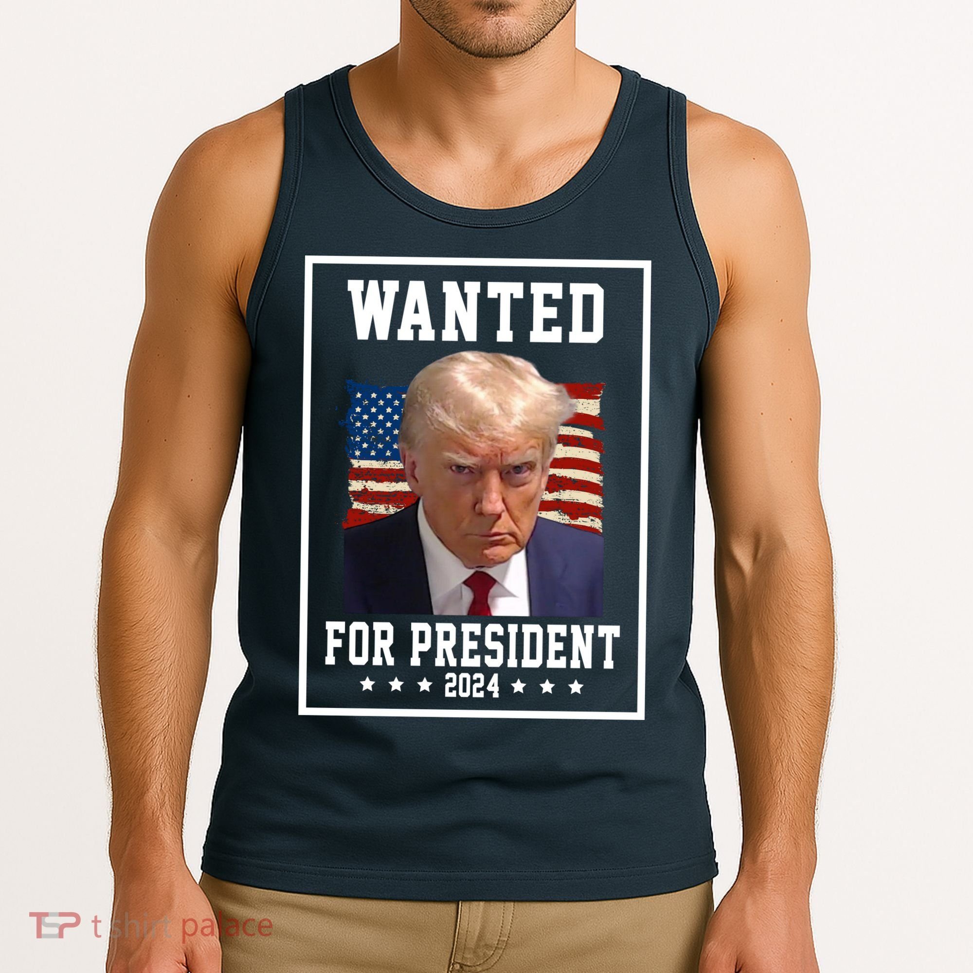 Wanted For President 2024 USA Donald Trump Tank Top