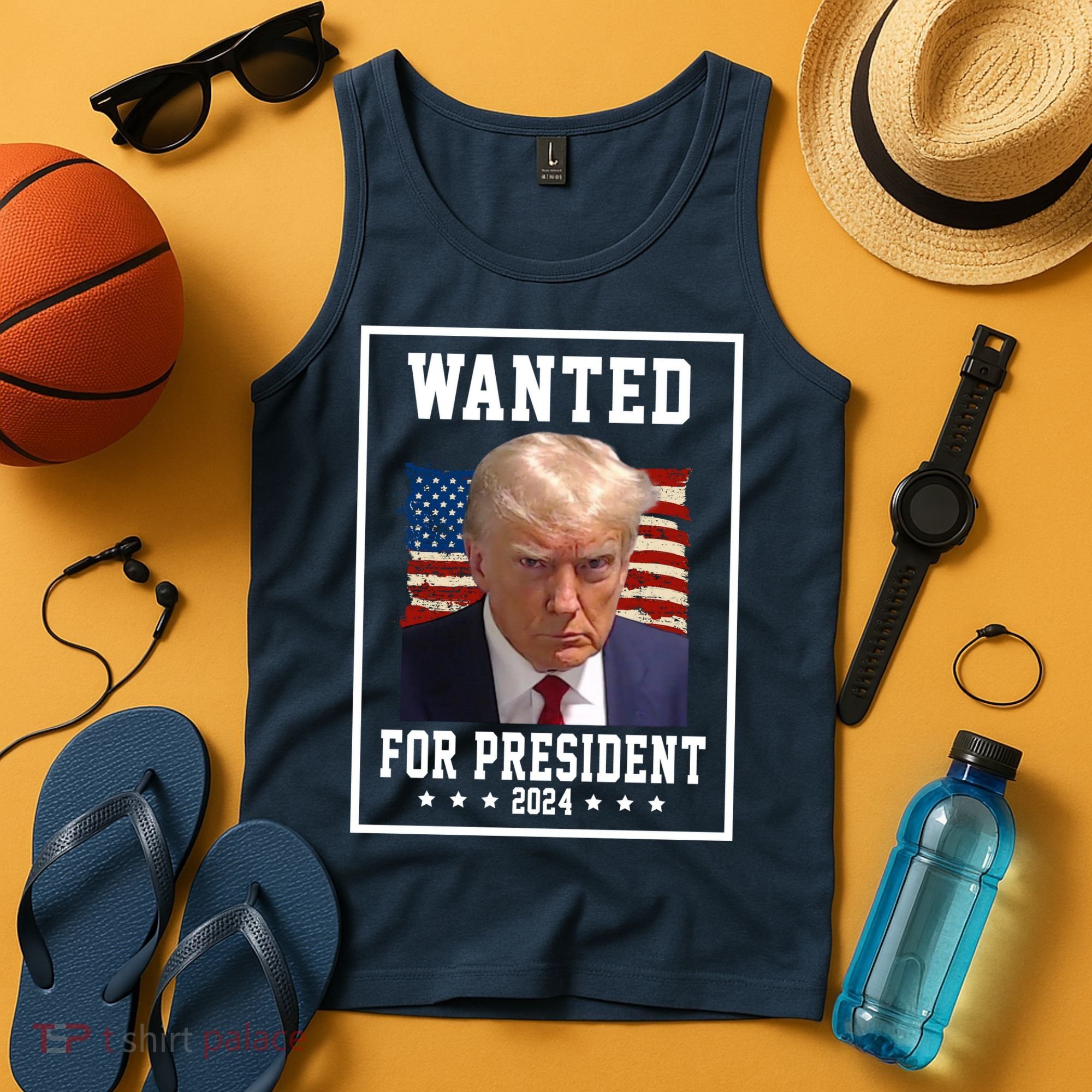 Wanted For President 2024 USA Donald Trump Tank Top