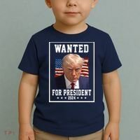 Wanted For President 2024 USA Donald Trump Toddler T-Shirt thumb 2