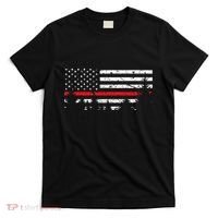Wildland Firefighter Red Line American Flag T-Shirt thumb 0