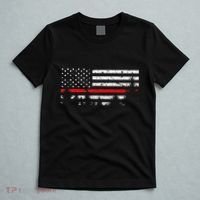 Wildland Firefighter Red Line American Flag T-Shirt thumb 5