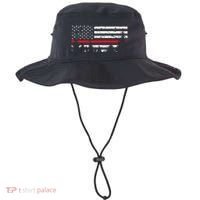 Wildland Firefighter Red Line American Flag Bucket Hat thumb 0