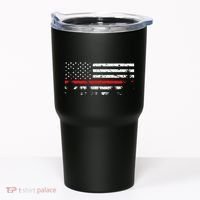 Wildland Firefighter Red Line American Flag Tumbler thumb 0