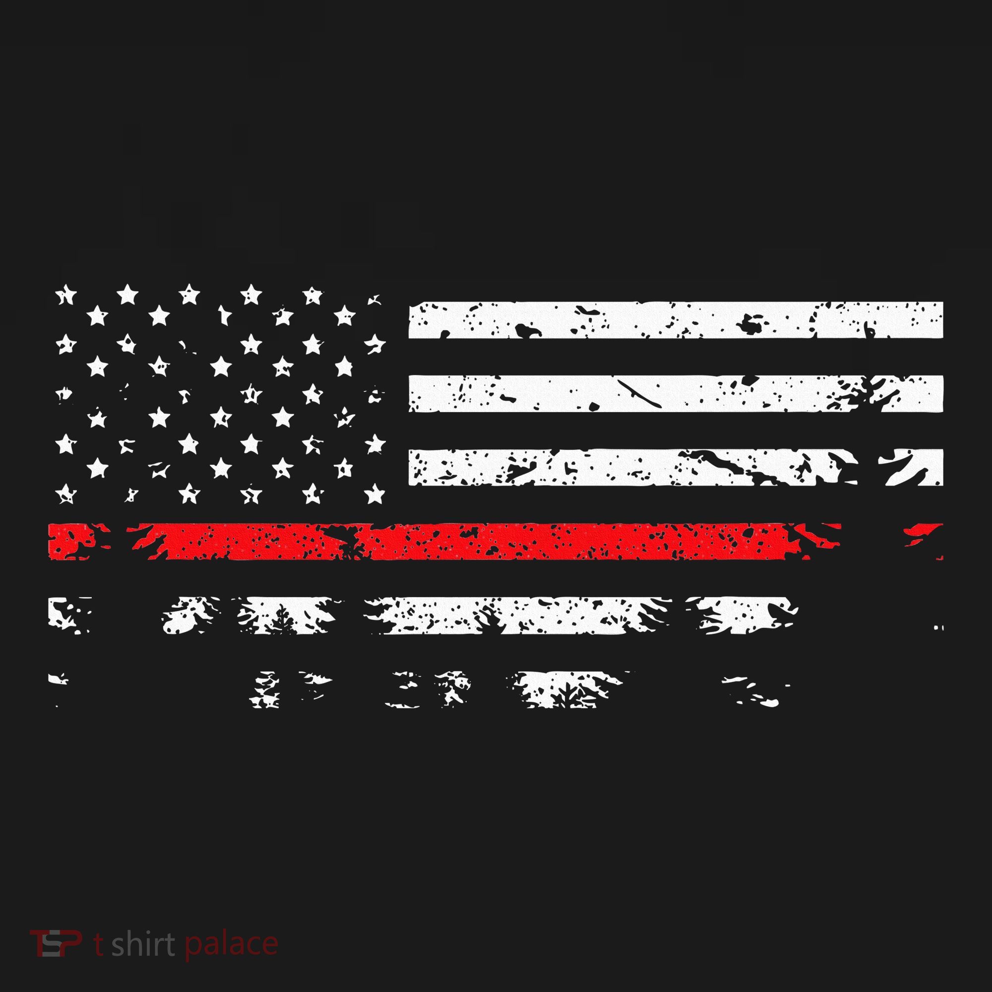 Wildland Firefighter Red Line American Flag Mousepad