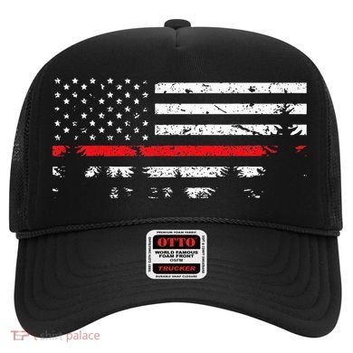 Wildland Firefighter Red Line American Flag Hat