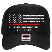 Wildland Firefighter Red Line American Flag Hat thumb 0