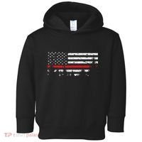 Wildland Firefighter Red Line American Flag Toddler Hoodie thumb 0