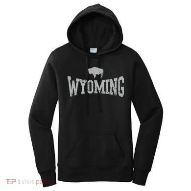 Wyoming Flag Retro Home State Vintage Distressed Women's Hoodie