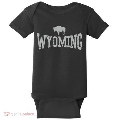 Wyoming Flag Retro Home State Vintage Distressed Baby Bodysuit