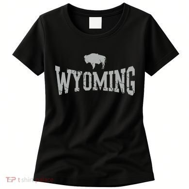 Wyoming Flag Retro Home State Vintage Distressed Women's T-Shirt