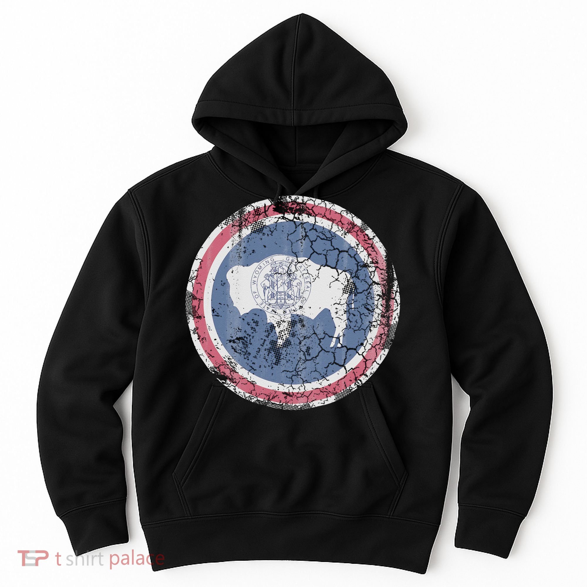 Wyoming Flag Retro Fade Family Hoodie