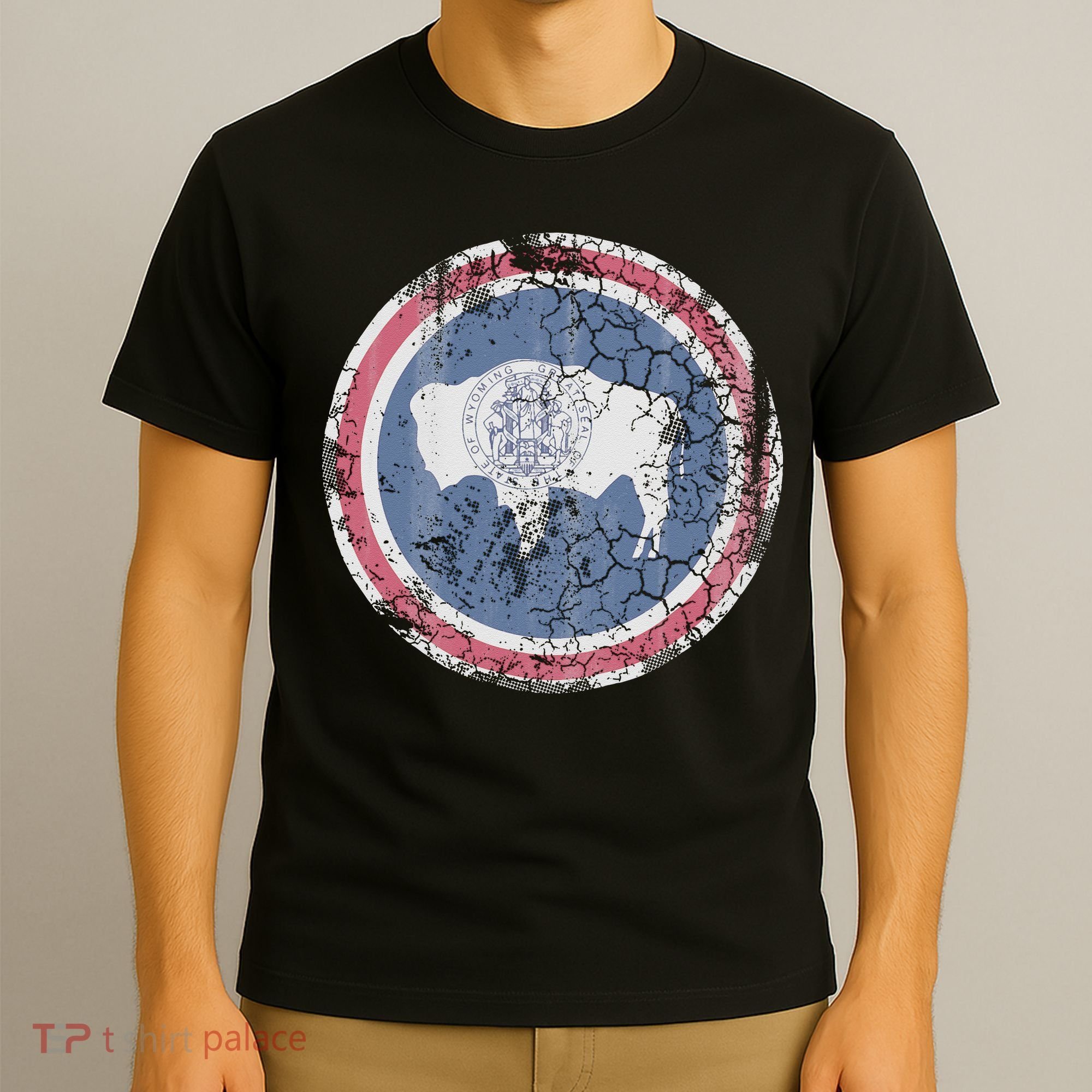 Wyoming Flag Retro Fade Family T-Shirt