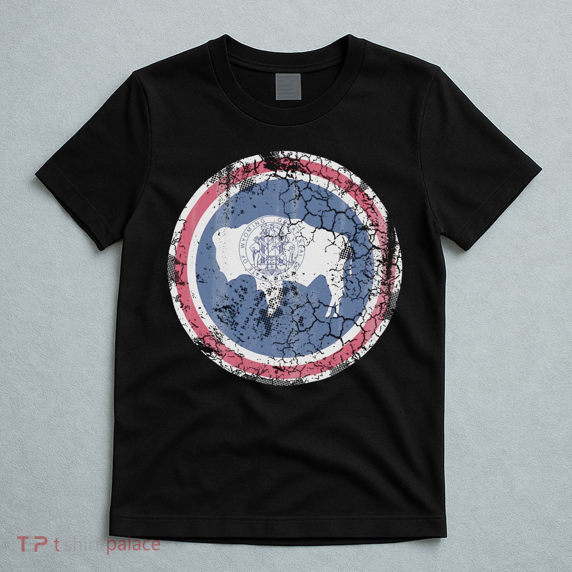 Wyoming Flag Retro Fade Family T-Shirt