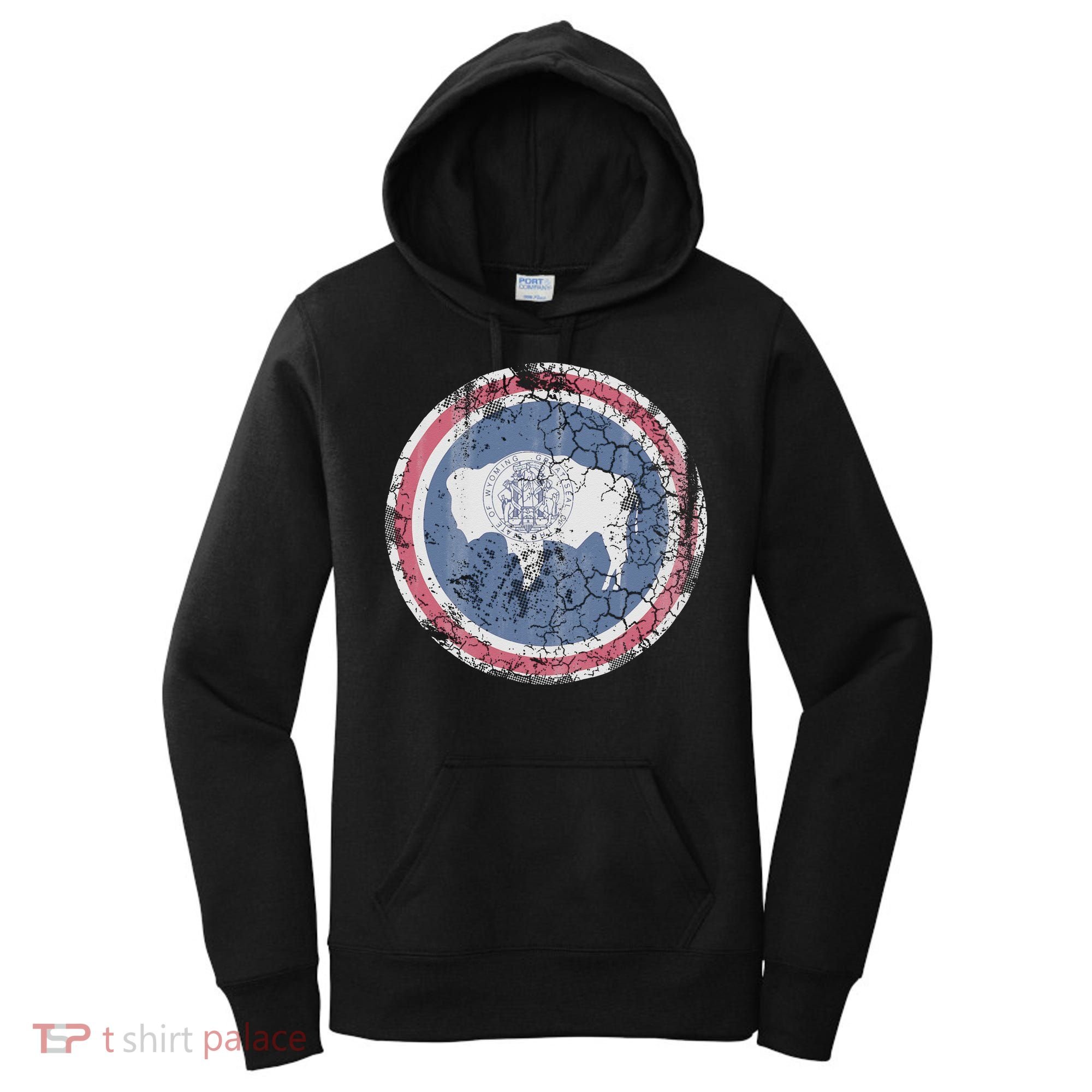 Wyoming Flag Retro Fade Family Women's Hoodie