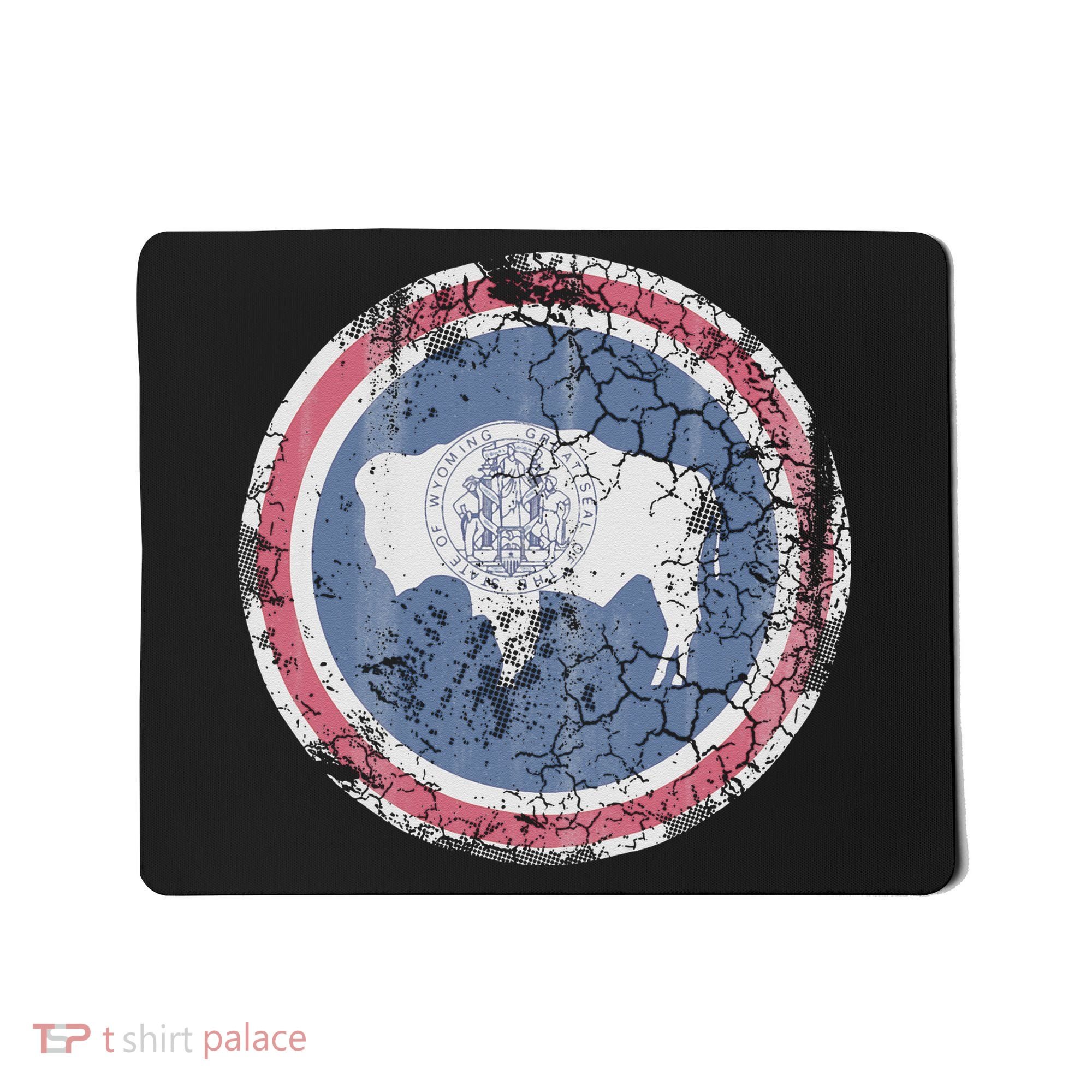Wyoming Flag Retro Fade Family Mousepad