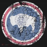 Wyoming Flag Retro Fade Family Ornament thumb 1