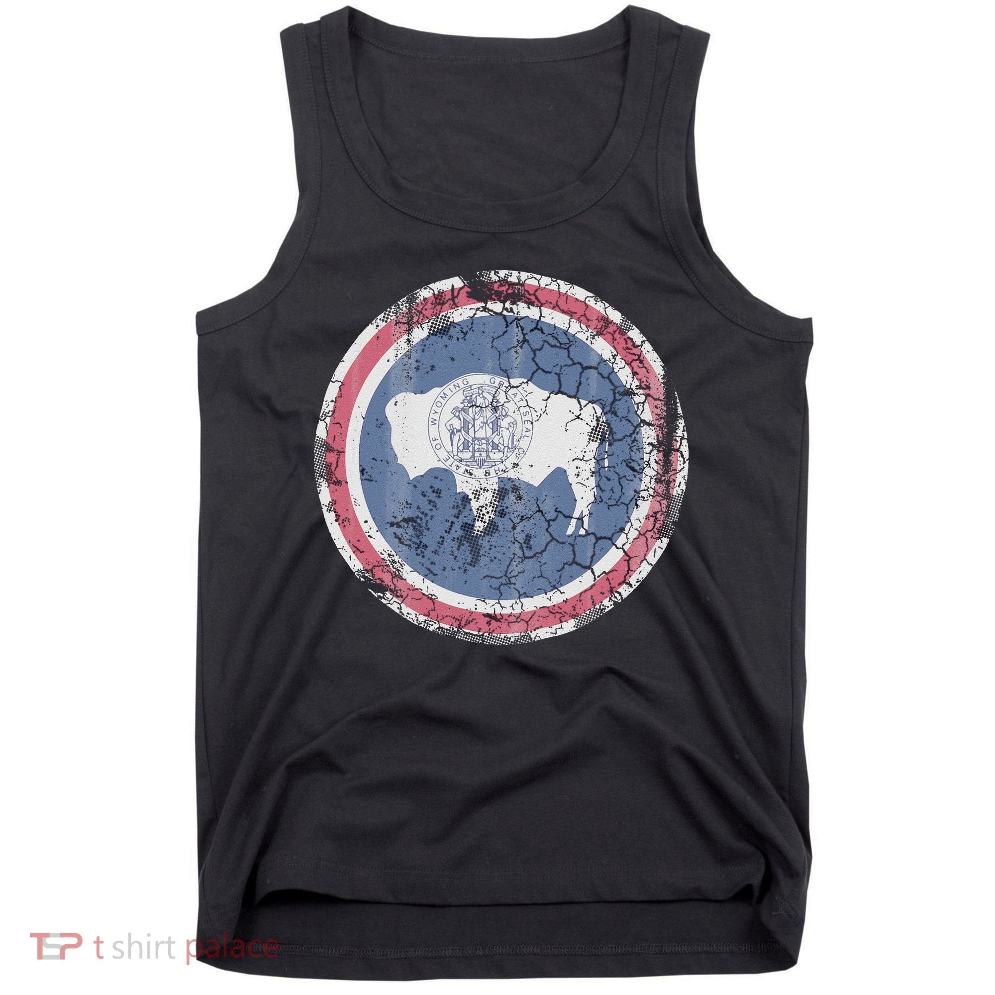 Wyoming Flag Retro Fade Family Tank Top