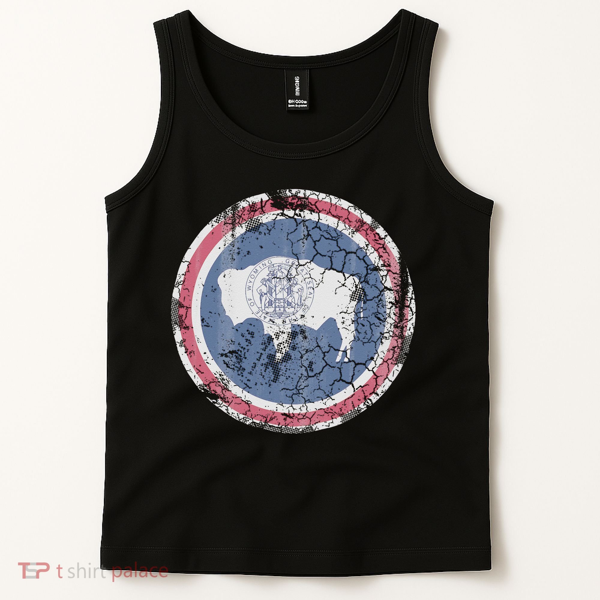 Wyoming Flag Retro Fade Family Tank Top
