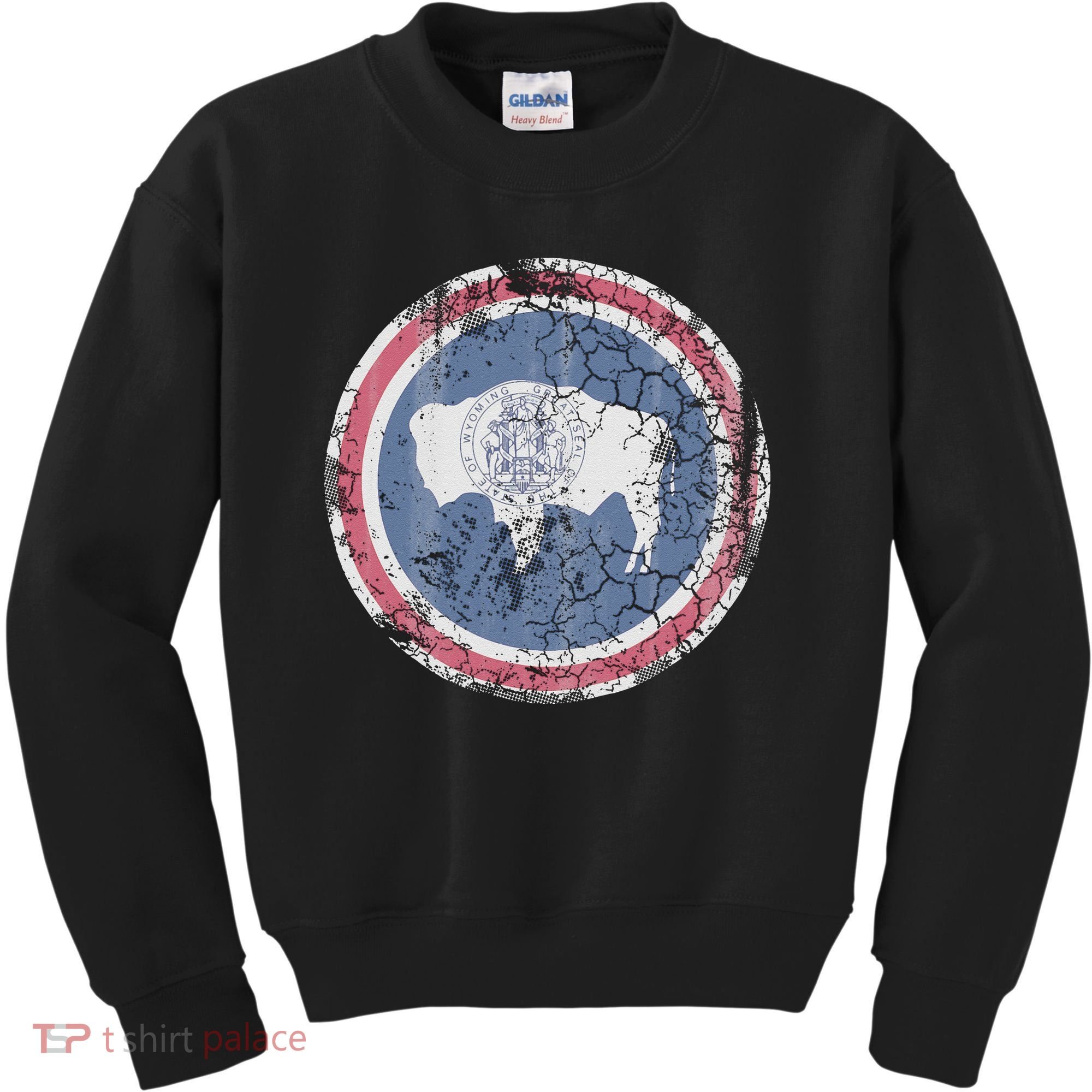 Wyoming Flag Retro Fade Family Kids Sweatshirt