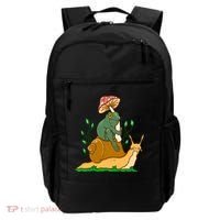 Whimsical Frog Riding Snail With Mushroom Backpack thumb 0