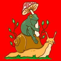 Whimsical Frog Riding Snail With Mushroom Long Sleeve Shirt thumb 2
