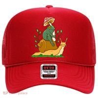 Whimsical Frog Riding Snail With Mushroom Hat thumb 0