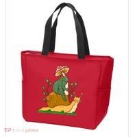 Whimsical Frog Riding Snail With Mushroom Tote Bag thumb 3