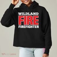 Wildland Fire Rescue Department Firefighters Firemen Uniform Ladies Heavyweight Boxy Pullover Hoodie thumb 0