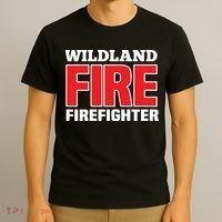 Wildland Fire Rescue Department Firefighters Firemen Uniform T-Shirt thumb 3