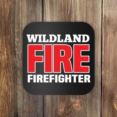 Wildland Fire Rescue Department Firefighters Firemen Uniform Coaster