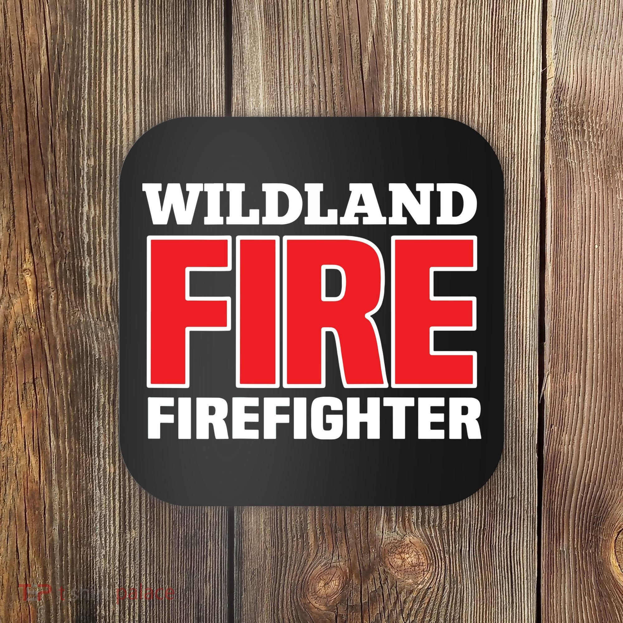 Wildland Fire Rescue Department Firefighters Firemen Uniform Coaster