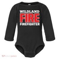 Wildland Fire Rescue Department Firefighters Firemen Uniform Baby Long Sleeve Bodysuit thumb 0
