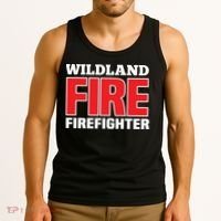 Wildland Fire Rescue Department Firefighters Firemen Uniform Tank Top thumb 3